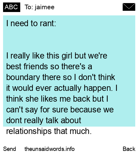 unsent message to jaimee