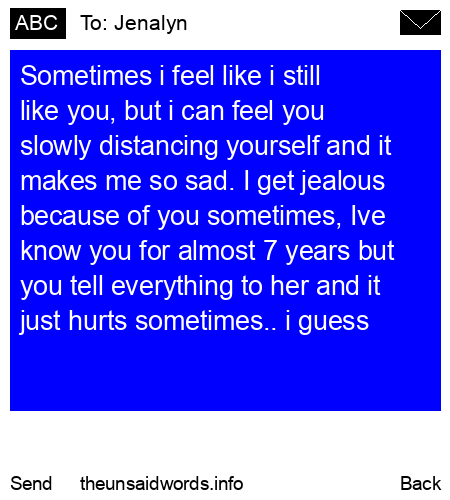 unsent message to Jenalyn