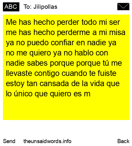 unsent message to Jilipollas