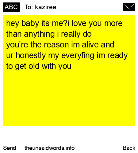 unsent message to kaziree