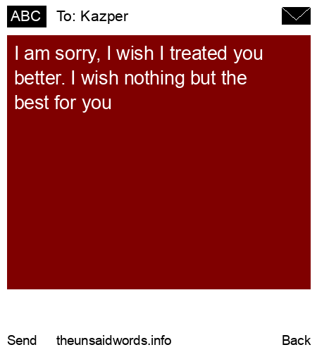 unsent message to Kazper