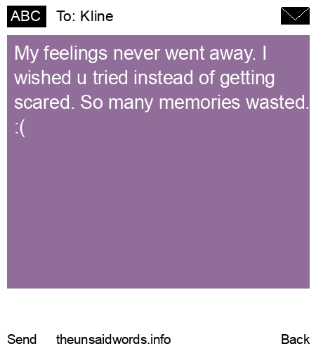unsent message to Kline