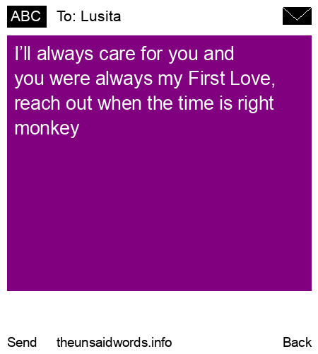 unsent message to Lusita