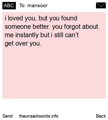 unsent message to mansoor