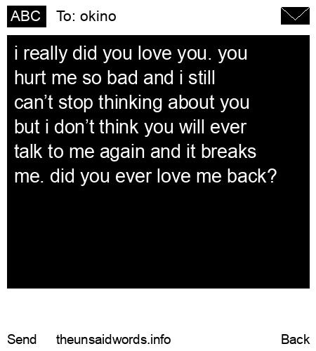 unsent message to okino