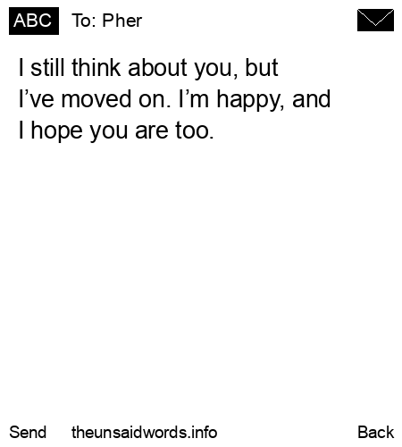 unsent message to Pher