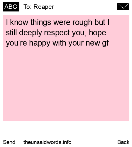 unsent message to Reaper