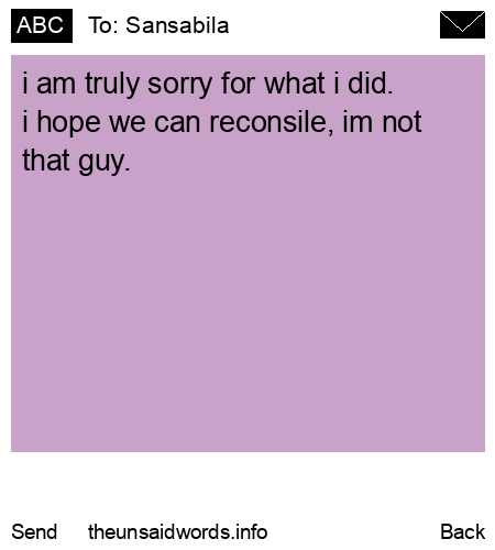 unsent message to Sansabila