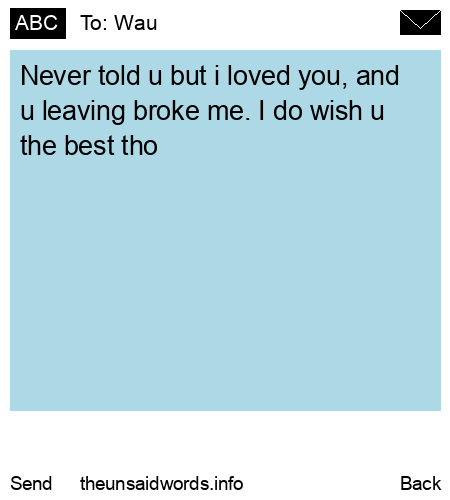 unsent message to Wau