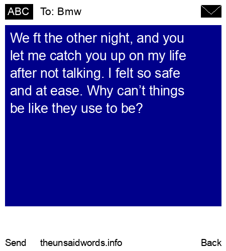 unsent message to Bmw