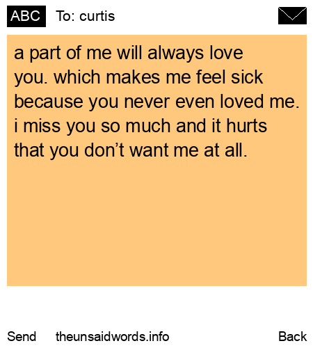 unsent message to curtis