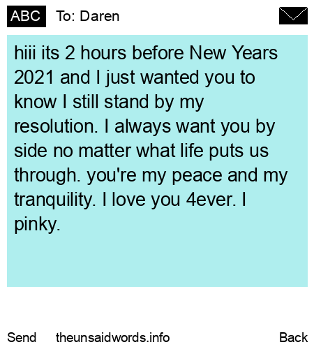 unsent message to Daren