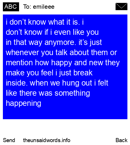 unsent message to emileee