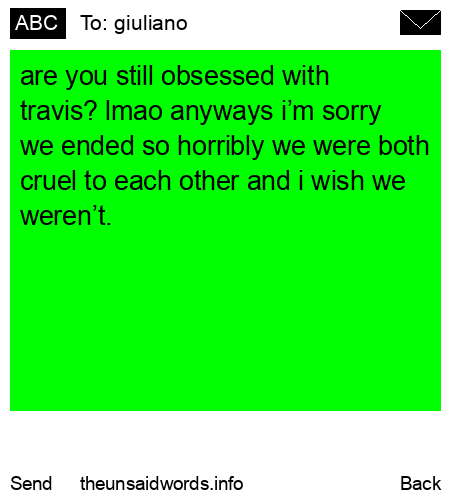unsent message to giuliano