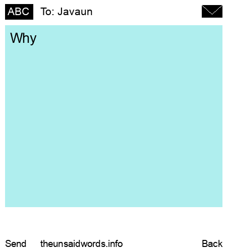unsent message to Javaun