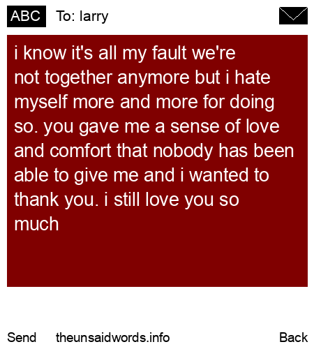 unsent message to larry