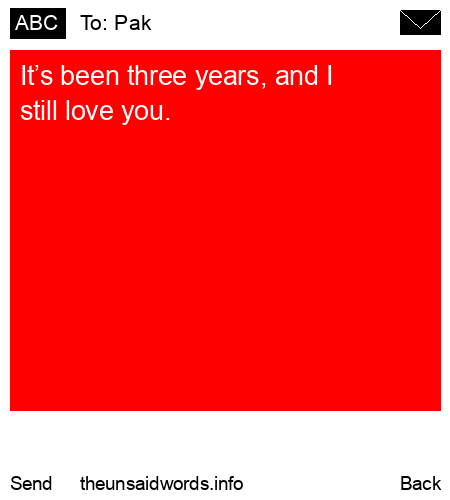 unsent message to Pak