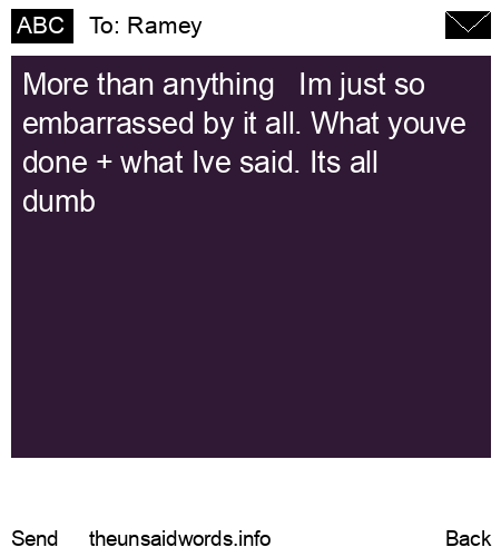 unsent message to Ramey