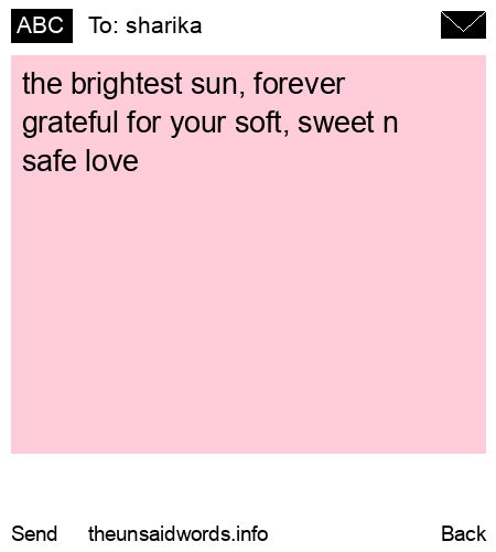 unsent message to sharika