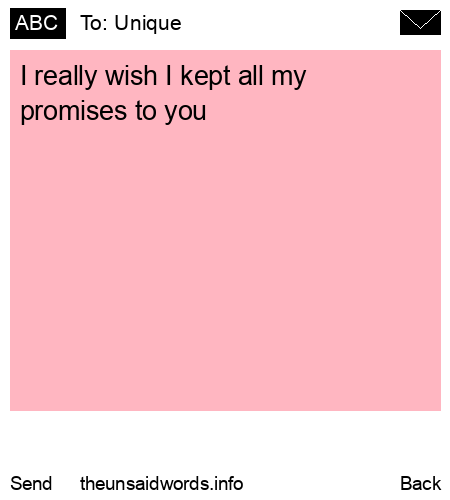 unsent message to Unique