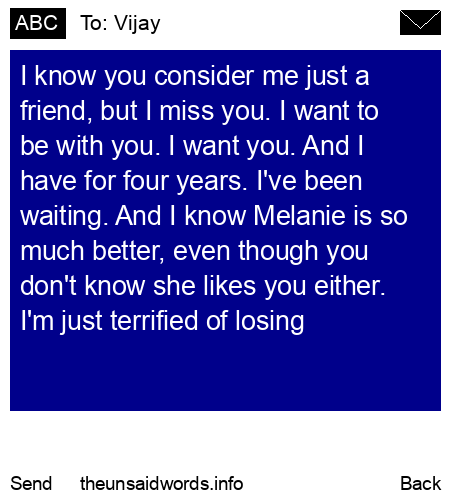 unsent message to Vijay