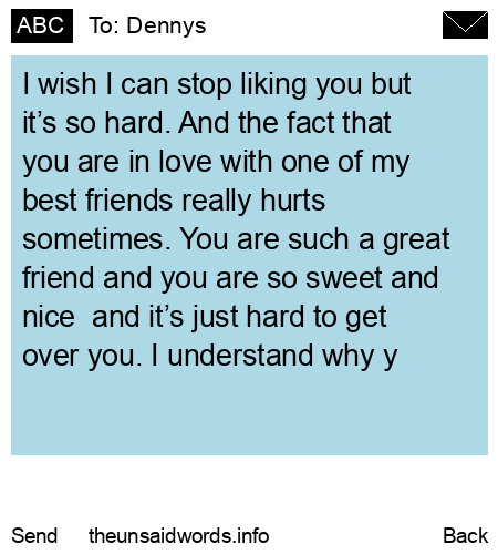 unsent message to Dennys