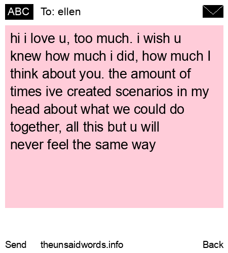 unsent message to ellen