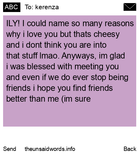 unsent message to kerenza
