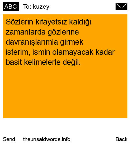 unsent message to kuzey