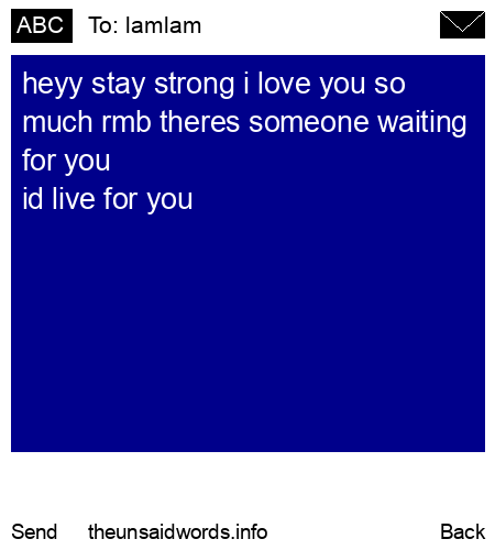 unsent message to lamlam