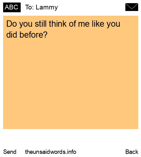 unsent message to Lammy