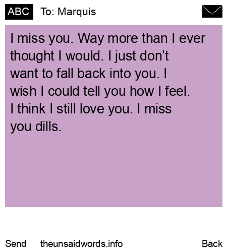 unsent message to Marquis