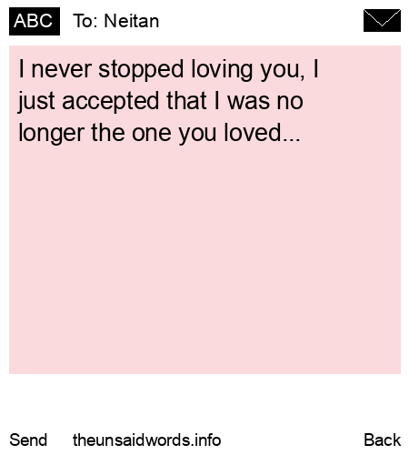 unsent message to Neitan