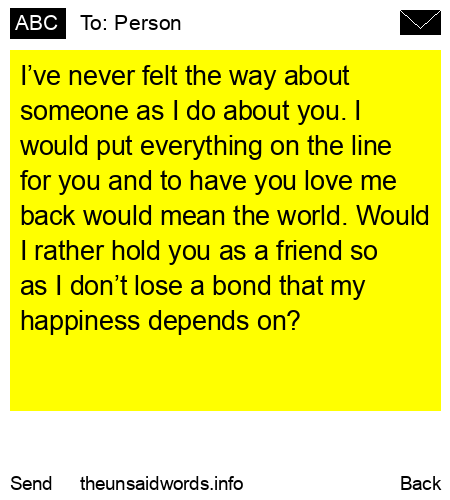 unsent message to Person