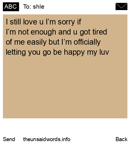 unsent message to shle