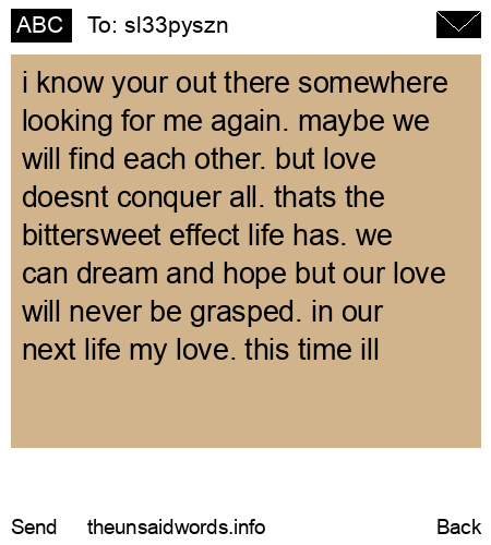 unsent message to sl33pyszn