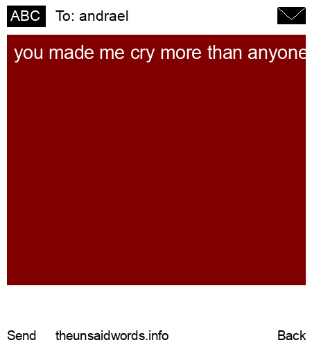 unsent message to andrael