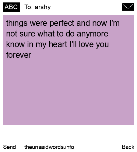 unsent message to arshy