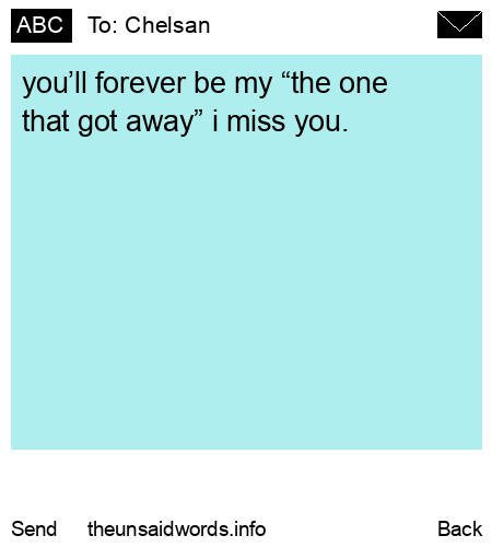 unsent message to Chelsan