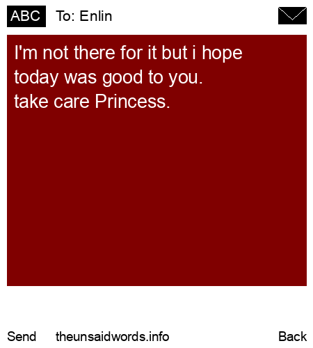unsent message to Enlin