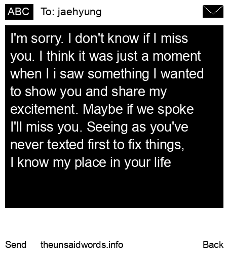 unsent message to jaehyung