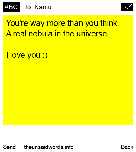 unsent message to Kamu
