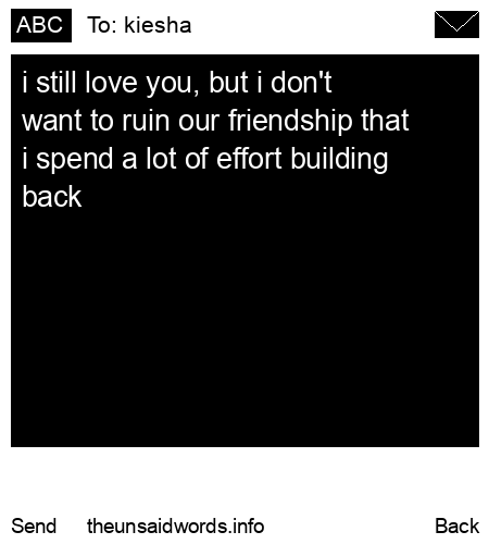 unsent message to kiesha