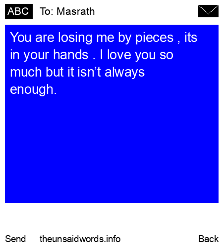 unsent message to Masrath