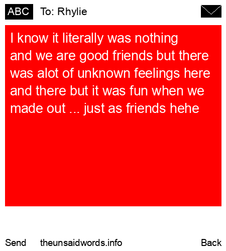 unsent message to Rhylie