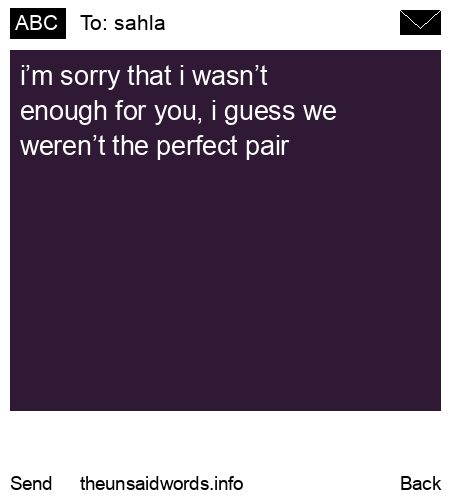 unsent message to sahla
