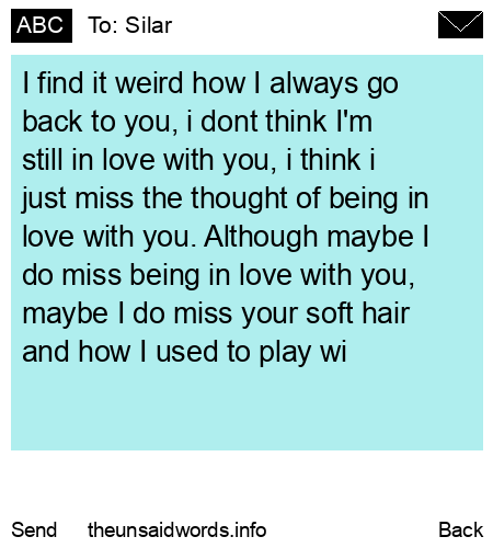unsent message to Silar