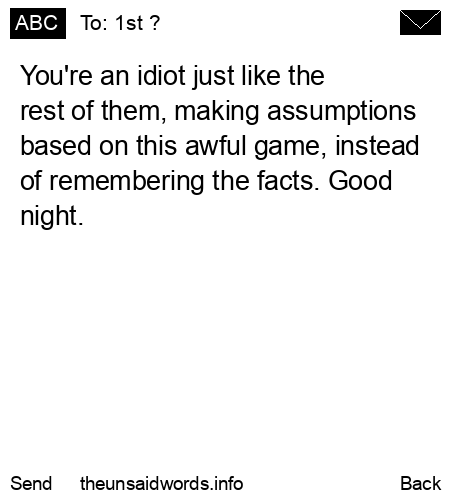 unsent message to 1st ?