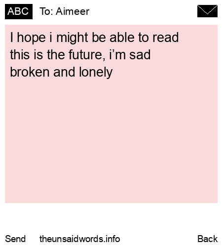unsent message to Aimeer