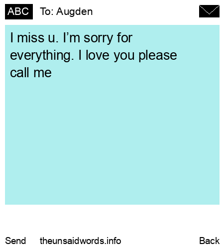 unsent message to Augden
